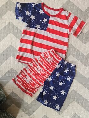 Unisex Kids Patriotic Pjs Size 4T
